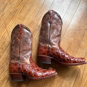 Nocona Brown Leather Cowboy Boots 7.5